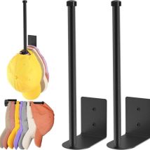 Set Mit 2 Baseballkappen-aufbewahrungshaken, Baseballkappenhaken, Edelstahlhaken Zur Wandmontage Mit Kleber Oder Bohren Für Türen, Schlafzimmer