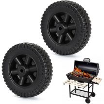 Set Mit 2 Ersatzrädern Für Gasgrills, 15 Cm, Schwarz