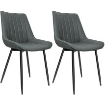 Set Mit 2 Haloyo Schminktisch Stuhl Sitzfläche,metallbeine,polyester Stuhl,dunkelgrau