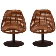 Set Mit 2 Kabellosen Tischlampen Boheme H25cm