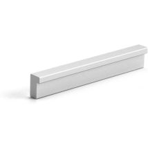 Set Mit 2 Schrankgriffen – Mattsilberne Schubladengriffe (96 Mm) Mit Mittelloch – Massive, Abgeschrägte Schubladengriffe Für Küchenschränke – 