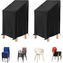Set Mit 2 Schutzhüllen Für Gartenstühle, 75 X 75 X 120 Cm, Winterfest, Wasserdicht, Winddicht, Für Balkonstühle Und Gartensessel