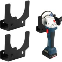 Set Mit 2 Wandhalterungen Für Winkelschleifer, Mit Kabelhaken, Schwarzes Metall, Werkstatt/garage