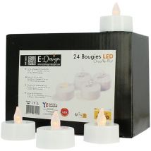 Arum Lighting - Set mit 24 LED-Kerzen mit warmweißem Flammeneffekt