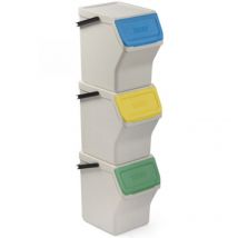 Set mit 3 modularen Recyclingbehältern 20 l 1105701 Tatay