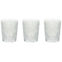 Set mit 3 Savoia-Gläsern aus transparentem Glas