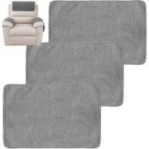 Set Mit 3 Weichen Sofa-kopfstützenbezügen Aus Polyester, Sofa-armlehnenbezügen, Verschleißfesten Schutzbezügen Für Relaxsessel