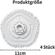 Set Mit 4 Ersatz-wischpads Für Dreame W10 Und W10 Pro Saugroboter, Hohe Wasser- Und Schmutzaufnahmefähigkeit, Ersatzköpfe Für Alle Bodenarten, Zubehör