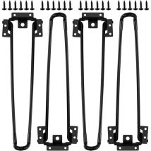 Set Mit 4 Klappbaren Haarnadel-tischbeinen, 7 × 250 Mm, Aus Robustem Stahl, Platzsparendes Design Für Couchtische, Schreibtische Und Möbel