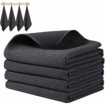Set mit 4 Küchentüchern, 34 x 34 cm, Grau