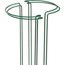 Set mit 4 Pflanzenstützen, 25 cm x 40 cm, hilft Ihren Pflanzen beim Wachstum, Metall-Gartenstützen, grüner Gartenpflanzen-Stützring für Pfingstrosen,