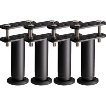 Lycxames - Set Mit 4 Verstellbaren Bettstützbeinen Für Möbelrahmen, Robuste Metallstützlatten (120 Mm – 180 Mm)