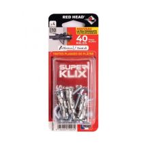 Set Mit 4 Wanddübeln, 10 Mm Durchmesser X 35 Mm Länge, Und Rotem Scharnierkopf, 5 Mm Durchmesser Red Head