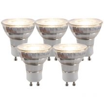 Luedd - Set mit 5 GU10 3-stufig dimmbaren LED-Lampen 5 w 300 lm 2700 k