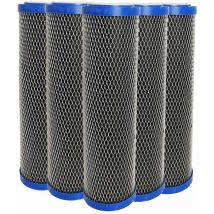 Set Mit 5 Duo-kartuschen 5 μm Und Aktivkohle - 9'3/4 Für Wasserfilterhalter