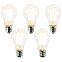 5er Set E27 LED-Glühbirnen A60 Klar 3,8W 806lm 2700K
