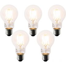 5er Set E27 LED-Glühbirnen A60 Klar 6W 630lm 2200K