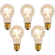 5er Set E27 LED Spiral Filament Glühbirnen A60 Goldline 2W 150lm 2200K