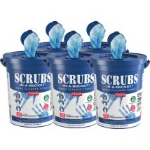 Set Mit 5 Eimern Mit Je 72 Scrubs-handreinigungstüchern – Professionelle Antibakterielle Reinigungstücher – Effektive Entfernung Von Fett, Farbe Und 