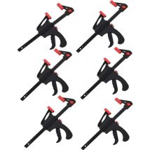 Set mit 6 Schnellzwingen für Holzbearbeitung, zum Basteln, Basteln und Holz