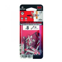 Set Mit 8 Dübeln Und Schrauben In Der Farbe Red Head, Durchmesser 6 Mm X Länge 37 Mm Red Head
