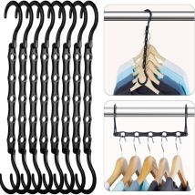 Set Mit 8 Platzsparenden Magic Hangers Aus Robustem Kunststoff Mit 5 Löchern Für Schwere Kleidung
