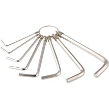 Set Mit 8 Praktischen Metrischen Sechskant-inbusschlüsseln Für Reparaturen 1,5/2/2,5/3/3,5/4/5/6 Mm (silber)