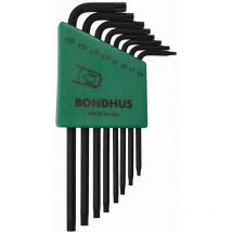 Set mit 8 Winkelschlüsseln T6-T25 lang Torx Bondhus 31832