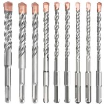 Set Mit 9 Sds Plus Bohrern (5 Mm-16 Mm), Sds Bohrer Für Mauerwerk, Beton, Ziegel, Zement, Stein Und Mauerwerk.