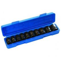 Set of 10 1/2" douilles für visseuse à percussion à air comprimé
