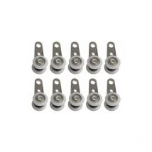 Mumu - Set of 10 Bay Window Rollers or Sliding Doors - Metal and Plastic - 4.5 x 1.9 cm