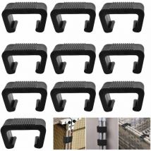 Gotrays - Set of 10 extra strong polyrattan fixing clips for garden furniture, outdoor module, sofa, patio, furniture