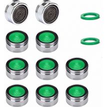 Set of 10 M24 faucet aerators with ABS filter and mixing key
