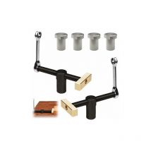 Set of 2 Carpenter's Table Vice Clamps, Quick Workbench Clamps, Adjustable Desk Clip with 4 Bench Dogs, Drill Press Vice Carpentry Tools, for 20 mm