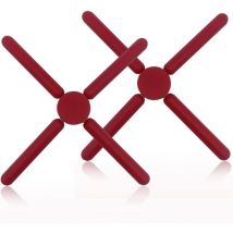 Set of 2 Collapsible Silicone Tripods for Kitchen Accessories for Pots, Pans, Cups, Plates and Hot Dishes in the Oven