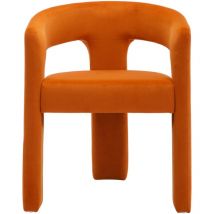 Wahson Office Chairs - Dining Chair in Velvet Upholstered Armchair Designed with Unique Curved Backest Kitchen Side Chair for Dining Living Room,