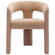 Wahson Office Chairs - Dining Chair in Velvet Upholstered Armchair Designed with Unique Curved Backest Kitchen Side Chair for Dining Living Room,