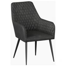 More4homes - set of 2 ella technology fabric dining chair modern padded seat metal legs