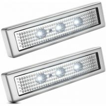Erhope - led battens cabinet cupboard nightlights without cables battery powered Set of 2