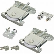 Ontway - Set of 2 Sliding Door Parts for Wardrobe Wheels Runners Guides Ball Bearings Sliding Parts Nylon Wardrobe Door Roller Set for Cupboard