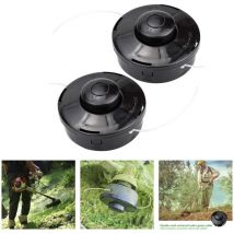Set of 2 Universal Brush Cutter Heads M10 x 1.25, Nylon Replacement Spool, Universal Petrol Brush Cutter Spool Head Compatible with Garden Petrol