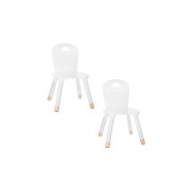 Set of 2 White Child Chairs Atmosphera