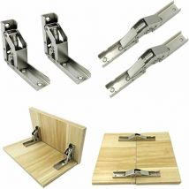 KZQ - Set of 4 90 degree hinges, 90 degree adjustable cabinet door hinge, concealed cabinet door hinge, for full overlap and recessed doors