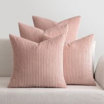 Set of 4 Cushion Covers, Corduroy Cushion Covers, Decorative Cushion Covers, Sofa Cushions, Couch Cushions, Decorative Cushion Cover with Hidden Zip,