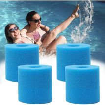 Set of 4 Intex Type h Pool Filter Sponges Reusable and Washable Foam Washable Spa Filter Sponges