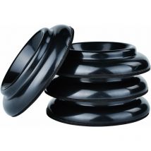 Héloise - Set of 4 Non-Slip Protectors for Upright Piano Foot Casters - Par - Black abs Plastic