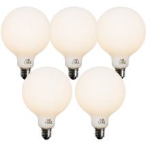 Luedd - Set of 5 E27 Dimmable led Bulbs Opal G125 5W 450 lm 3000K