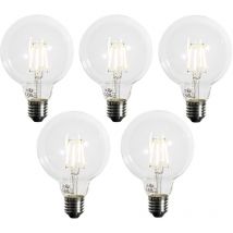 Set of 5 E27 Dimmable led Bulbs G95 5W 450 lm 3000K
