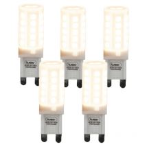 Set of 5 G9 Dimmable led Bulbs 3W 280 lm 2700K