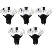 Luedd - Set of 5 GU10 3-Step Dimmable Kelvin led Bulbs 70mm 6W 500 lm 2200 - 3600K